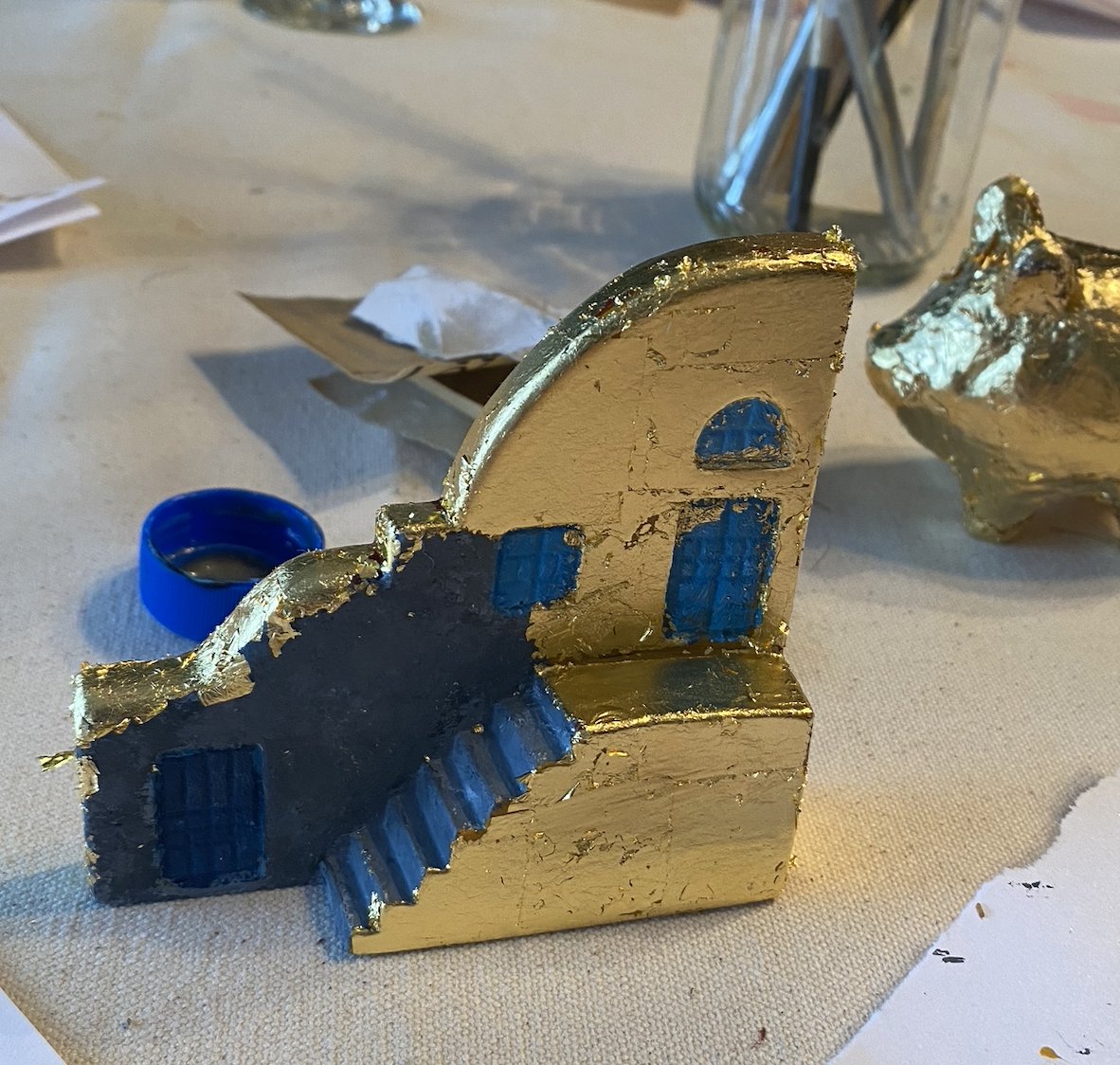 Tactile crafts — gold leafing